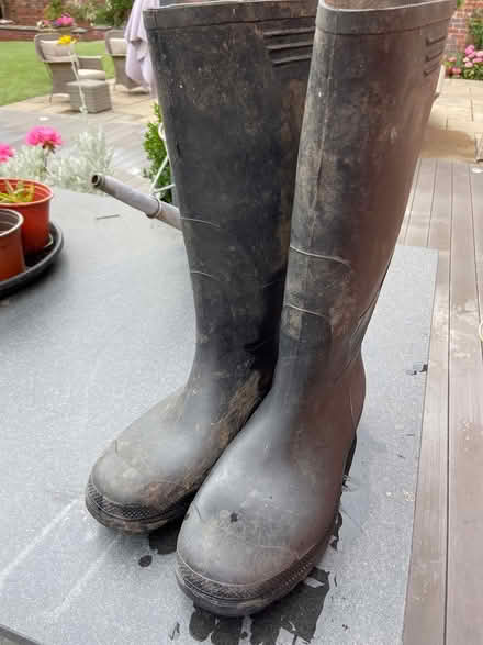 Photo of free size 10 men’s wellingtons (Stone staffordshire) #3