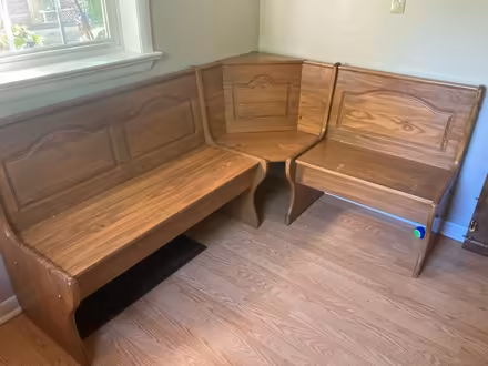 Photo of free Corner bench with storage (Stowe) #1