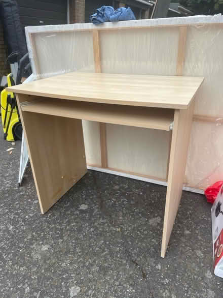 Photo of free Wooden desk with keyboard drawer (N20) #2