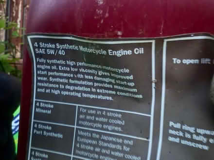 Photo of free Oil SAE 5w/40 (Chandlers Ford, SO53) #2