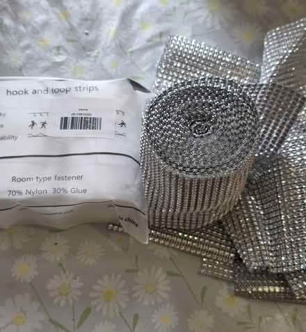 Photo of free Silver Decorative diamante Roll & velcro Strips (Potter Street CM17) #1