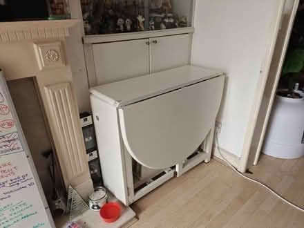 Photo of free White wooden folding table (SK7 Hazel Grove) #1