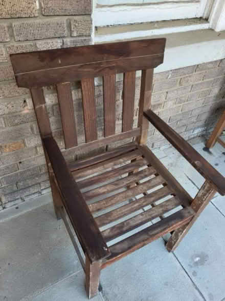 Photo of free Wooden porch chairs/outdoor cooler (Hill East) #2