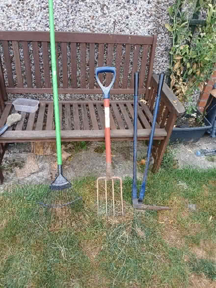 Photo of free Garden Fork, grass trimmer and grass rake (Coton in the Elms DE12) #1