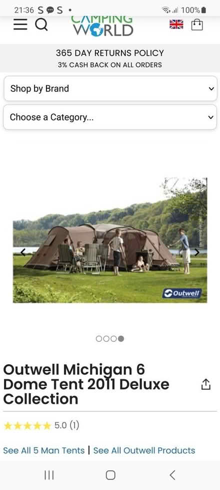 Photo of free Outwell Michegan 6 done tent (LS26 0LW) #1