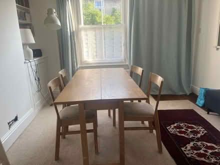 Photo of free Folding dining table and 4 chairs (Skaters' Meadow CB3) #1