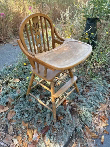 Photo of free Lovely old wooden high chair (Downtown) #1