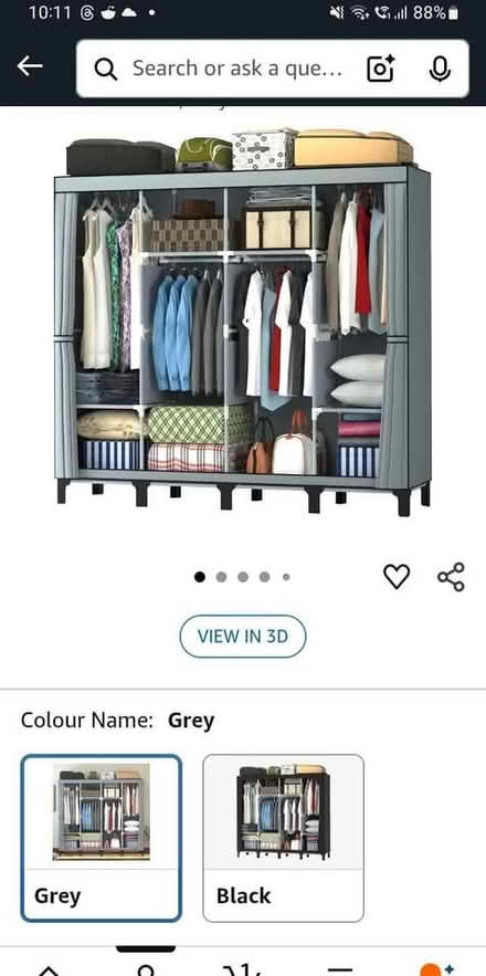Photo of free Dismantled. LOEFME Canvas Wardrobe (GU21 St. John's, Woking) #1