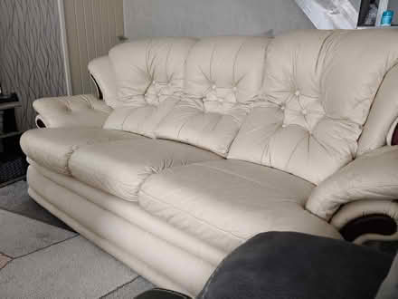 Photo of free Leather sofa and chair (Ellesmere Port) #2