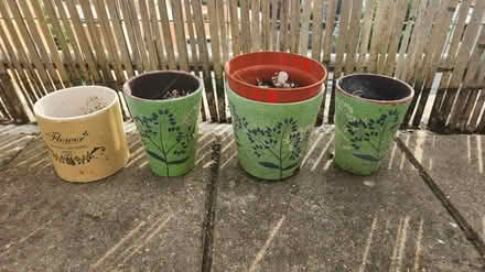 Photo of free Assorted ceramic plant pots lot (South Tottenham N15) #1