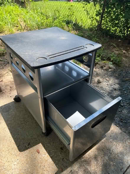 Photo of free Metal filing cabinet on casters (Near Marshall Road School) #2