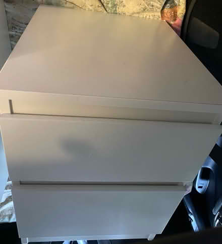 Photo of free 2 White Bedside Cabinets (Oakwood N14) #1