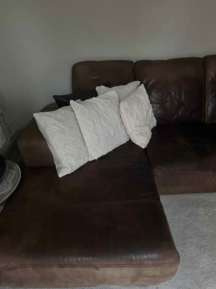 Photo of free Leather Corner sofa (ME20 6SL) #2