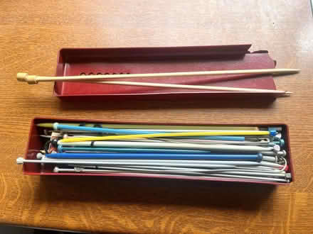 Photo of free Box of knitting needles (Stanley Green BH15) #1