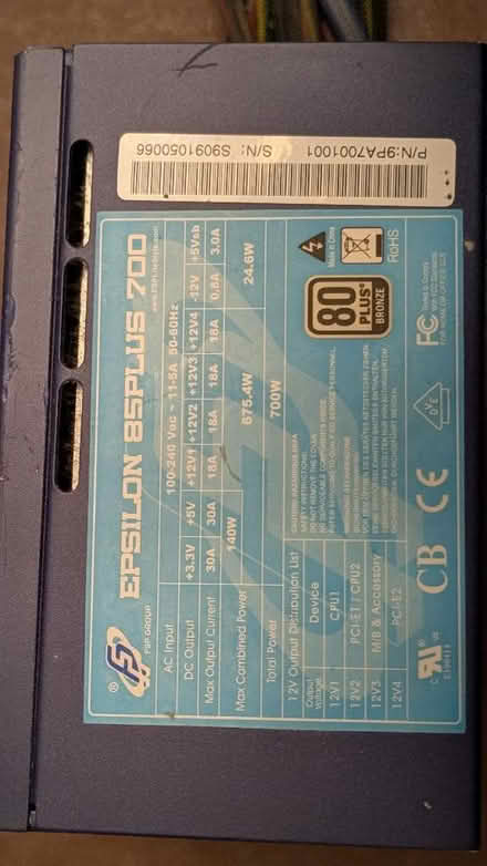 Photo of free Unstable ATX Power Supply (Balerno EH14) #1