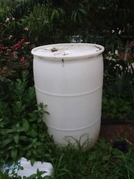 Photo of free White rain barrel (Sharon hill, PA) #2