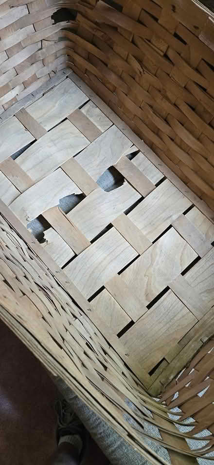 Photo of free Split oak laundry basket (Crofton, near the high school.) #2