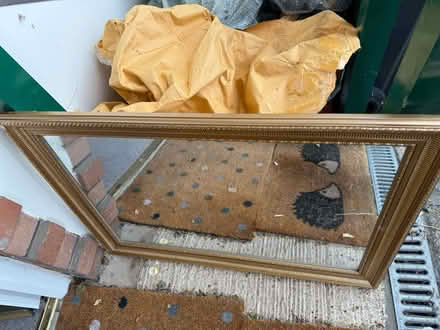 Photo of free Framed mirror - gold colour (WA6 7PQ) #1