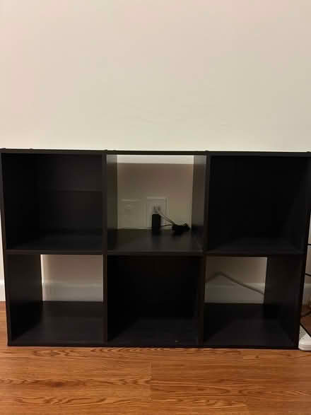 Photo of free Black shelving unit/TV stand (Mission Hill) #2