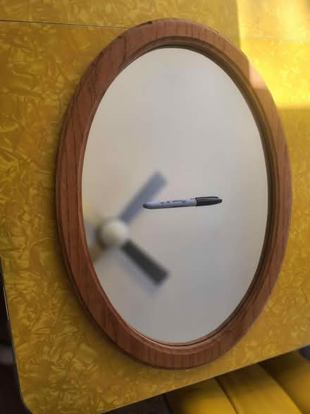 Photo of free Oval Mirror, wood frame (Maple Leaf / Northgate) #1