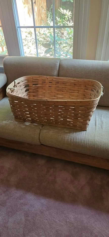 Photo of free Split oak laundry basket (Crofton, near the high school.) #1