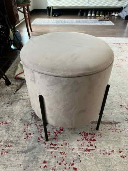Photo of free Two Velvet gray ottomans (Park view\Petworth) #2