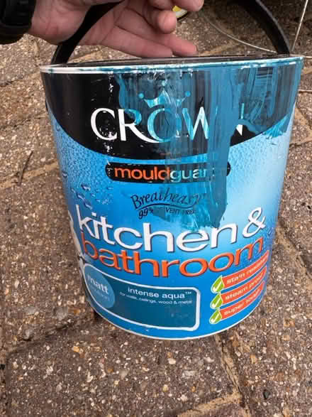 Photo of free Blue paint for kitchen and bathroom (Littleham) #1
