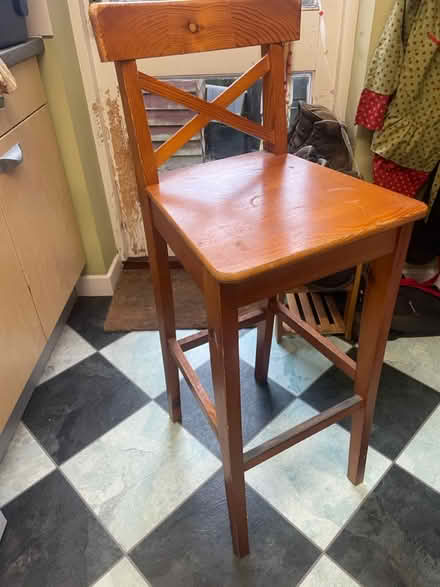 Photo of free Wooden bar chair (Horningsea CB25) #2