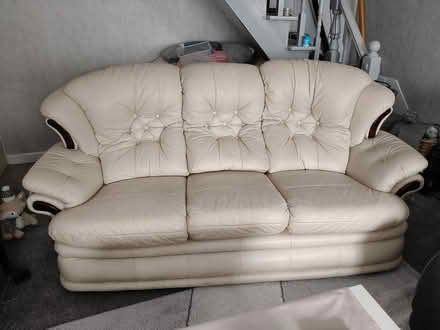 Photo of free Leather sofa and chair (Ellesmere Port) #3