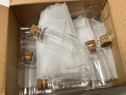 Photo of free small glass bottles w/cork lids (Near the old Sherman Hospital) #2