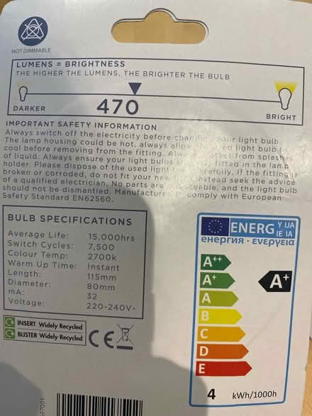 Photo of free 2 big bulbs (Horsham RH13) #4