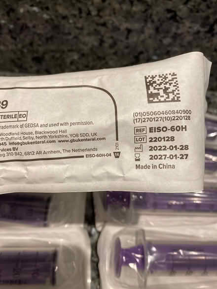 Photo of free 60ml syringes - SEALED & IN DATE (Lee, SE12) #2