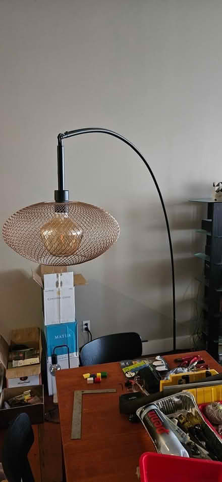 Photo of free arching floor lamp black (el camino x lafayette) #1