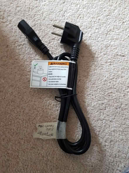 Photo of free European plug for instapot (Fairview GL52) #1