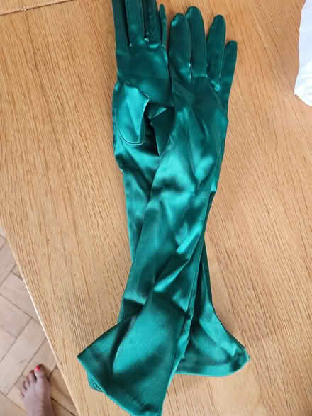 Photo of free Green stretch satin gloves (St Stephens AL3) #1