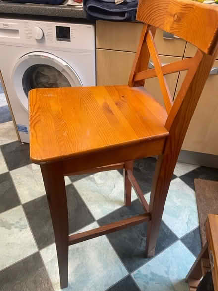 Photo of free Wooden bar chair (Horningsea CB25) #3
