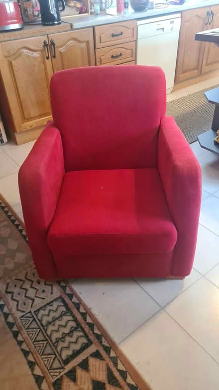 Photo of free Small red chair (Dublin, Meath) #2