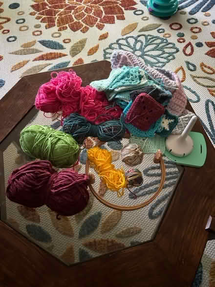 Photo of free Misc. Yarn, Granny Squares, Etc (Aspen Hill) #1