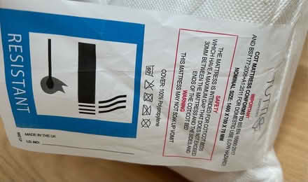 Photo of free Unused cot mattress 70 x 100cm (Perry Vale SE23) #3