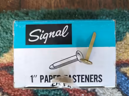 Photo of free 1 inch paper fasteners (Midtown Kingston) #1