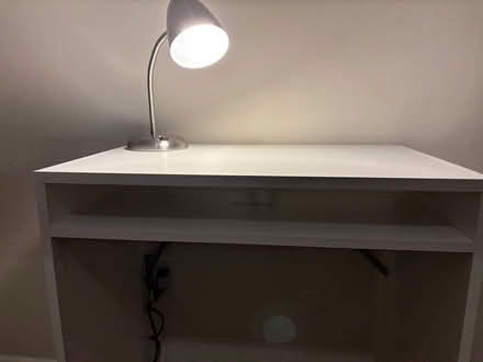 Photo of free White desk with shelf (Mission Hill) #2