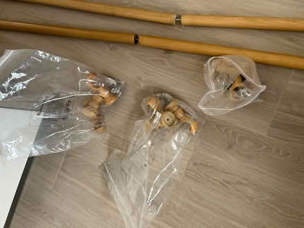 Photo of free 3 pine curtains poles (Chiswell Green) #3
