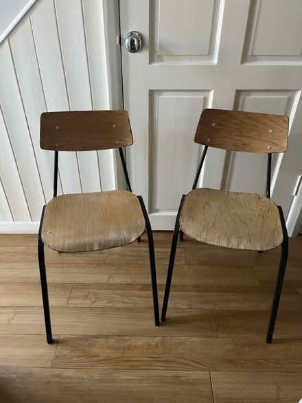Photo of free 2 Vintage Childrens School Chairs (Hillmorton CV22) #1