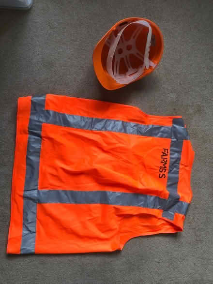 Photo of free hard hat and hi viz vest (Pen Traeth Anglesey LL75) #1