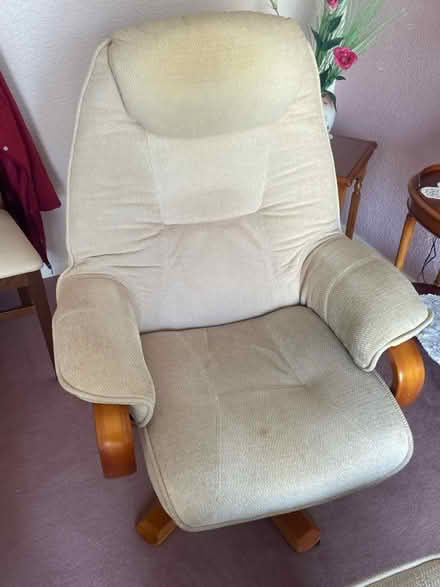 Photo of free Armchair and leg stool (Hemel) #2