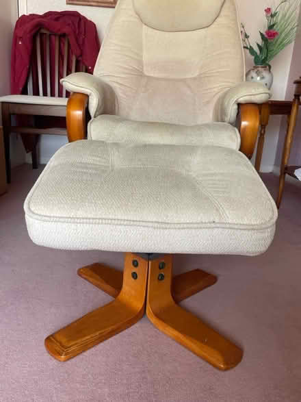 Photo of free Armchair and leg stool (Hemel) #3