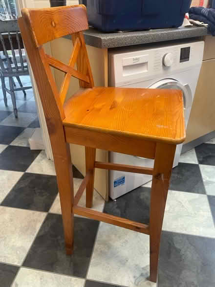 Photo of free Wooden bar chair (Horningsea CB25) #1