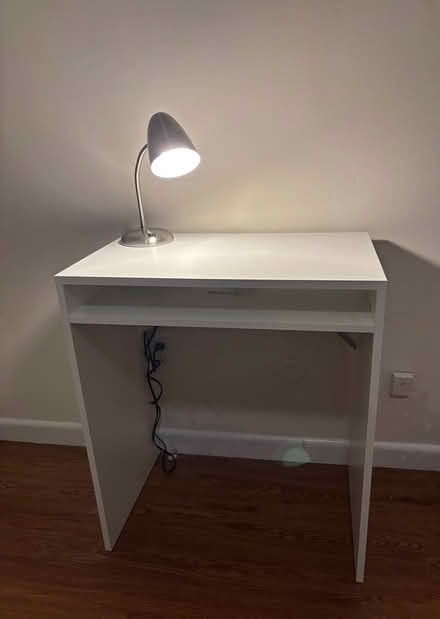 Photo of free White desk with shelf (Mission Hill) #1