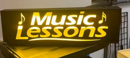 Photo of free Electric "Music Lessons" Sign (Newcastle China Creek) #1