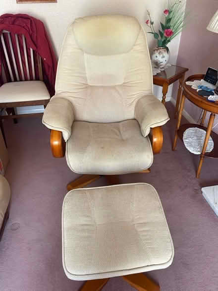 Photo of free Armchair and leg stool (Hemel) #1